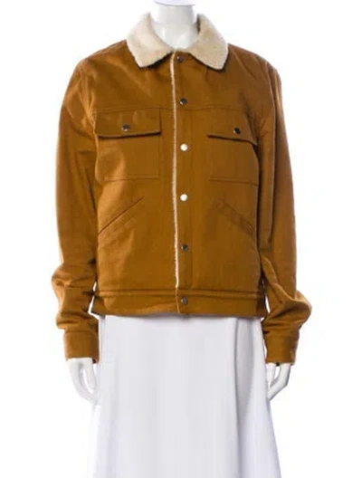 Pre-owned Sandro Bomber Jacket In Brown