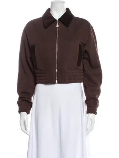 Pre-owned Sandro Bomber Jacket In Brown