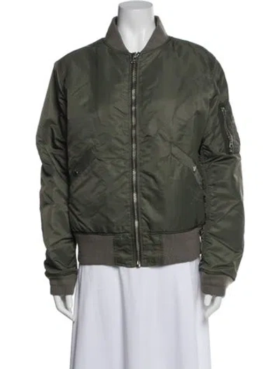 Pre-owned Sandro Bomber Jacket In Gray
