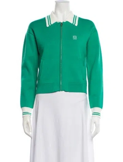 Pre-owned Sandro Bomber Jacket In Green