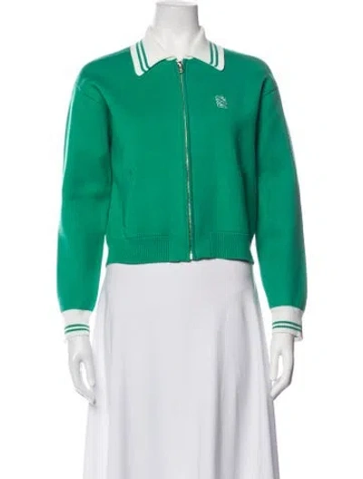 Pre-owned Sandro Bomber Jacket In Green