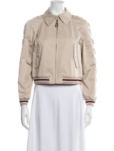 Pre-owned Sandro Bomber Jacket In Neutrals