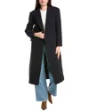 Sandro Boucle Wool & Alpaca-blend Coat In Blue