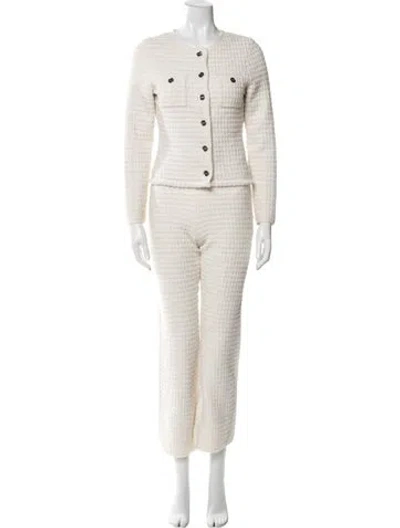 Pre-owned Sandro Braided Accents Pant Set In Neutral