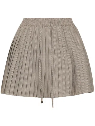 Sandro Brandy Pleated Skirt In Camel