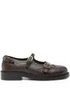 Sandro Brogue Buckle Loafers In Brown