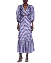 Sandro Woman Maxi Dress Purple Size 10 Viscose In Purple