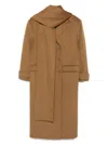 Sandro Brushed-wool Coat In Brown