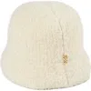 Sandro Womens Ecru Logo Wool And Cashmere-blend Bucket Hat In Neutral