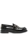 Sandro Buckle Loafers In Black