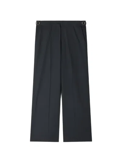 Sandro Buckle Loose Fit Trousers In Blue