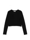 Sandro Button Cropped Cardigan In Black