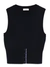 Sandro Button-detail Top In Blue