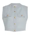 Sandro Button-detail Waistcoat In Blue