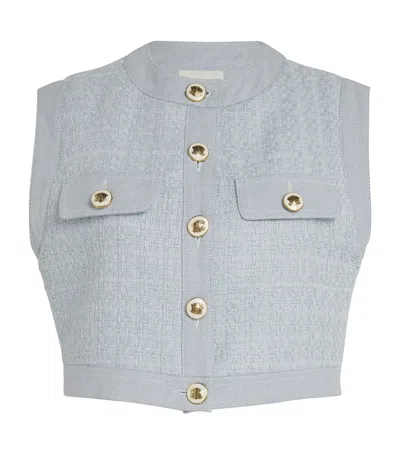 Sandro Button-detail Waistcoat In Blue