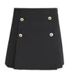 Sandro Button-embellished Mini Skirt In Black