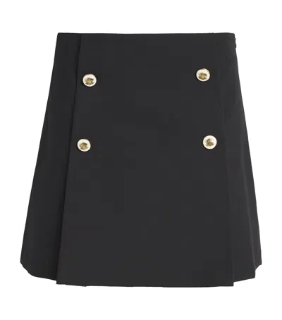 Sandro Button-embellished Mini Skirt In Black