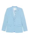 Sandro Button-fastening Blazer In Blue