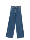 Sandro Womens Blue Jean Wide-leg High-rise Denim Jeans In Blue