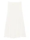 Sandro Button-front Flared Skirt In White