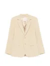 Sandro Button Linen Suit Jacket In Neutral