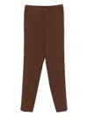 Sandro Button Regular Trousers In Brown