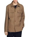 Sandro Flap Pocket Overshirt In Light Khaki