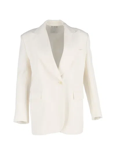 Pre-owned Sandro Buttoned Blazer In Neutral