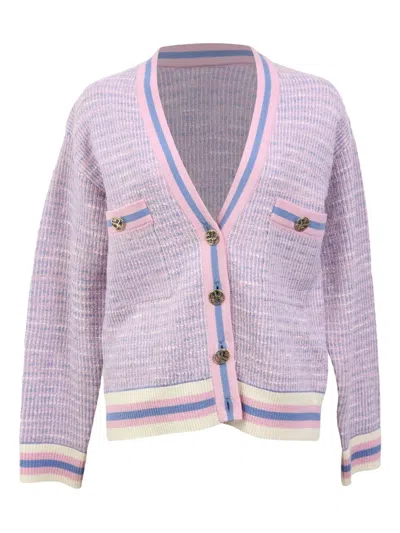 Pre-owned Sandro Buttoned Cardigan In Pink