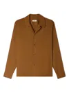 Sandro Buttoned Collared Shirt In Brown