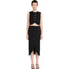 Sandro Buttoned Midi Skirt