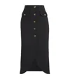 Sandro Buttoned Midi Skirt In Black