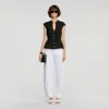 Sandro Sleeveless Button-fastening Top In Transparent