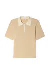 Sandro Buttoned Polo Shirt In Neutral