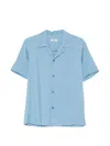 Sandro Buttoned Sky Blue Shirt In Blue