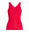 Sandro Buttoned Tank Top In Red
