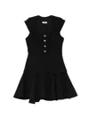 Sandro Paris Structured Buttoned Mini Dress In Black