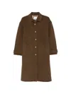 Sandro Giorjo Wool Double Faced Coat In Green