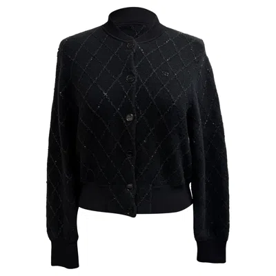 Sandro Cabaret Cardigan Sweater In Black Wool