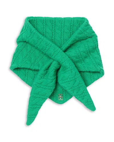 Sandro Cable Knit Bandana In Green