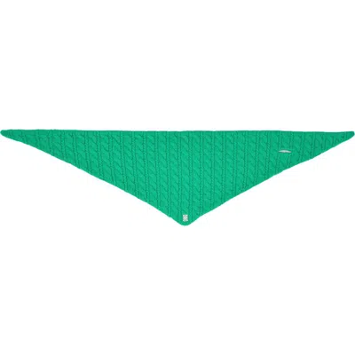 Sandro Cable Knit Bandana In Green