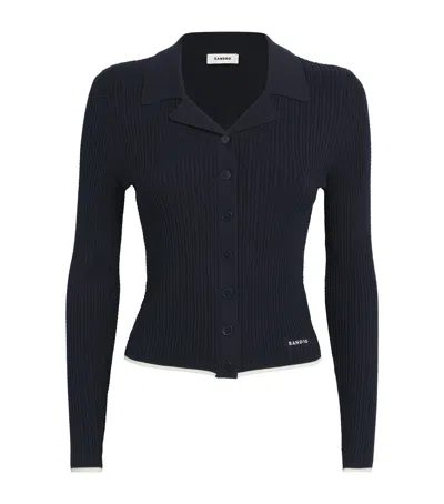 SANDRO CABLE-KNIT CARDIGAN