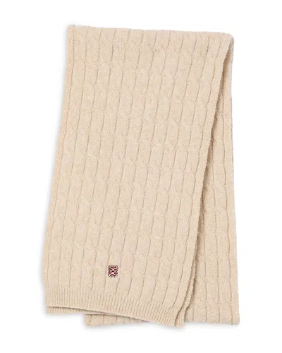 Sandro Cable Knit Scarf In Sand