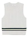 Sandro Cable-knit Vest In Gray