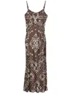 Sandro Calvi Maxi Dress In Brown
