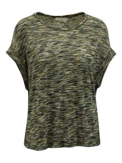 Pre-owned Sandro Camouflage-print T-shirt In Green