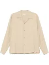 Sandro Long Sleeve Button Front Shirt In Neutrals