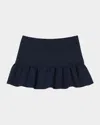 Sandro Flounced Shorts In Navy Blue