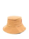 Sandro Canvas Bucket Hat In Brown