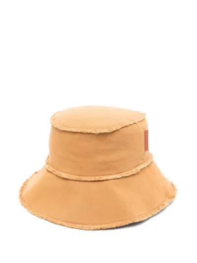 Sandro Canvas Bucket Hat In Brown